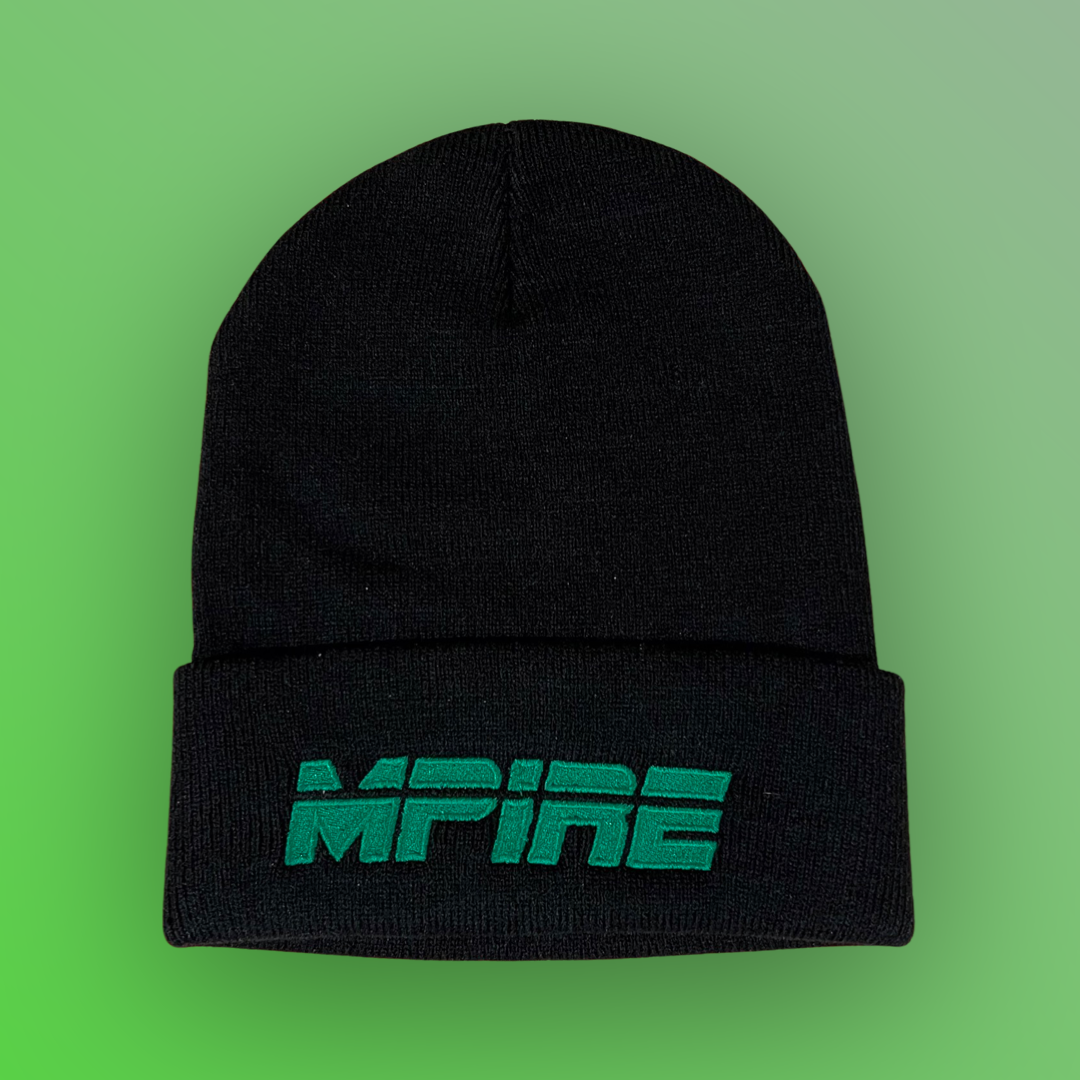 Green/Black Beanie Hat