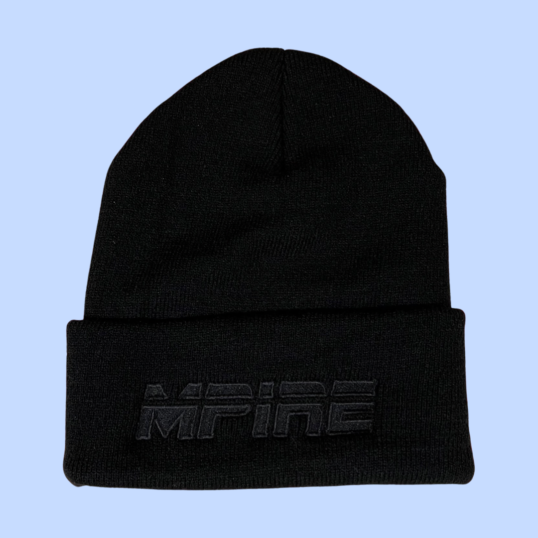 Triple Black Beanie Hat