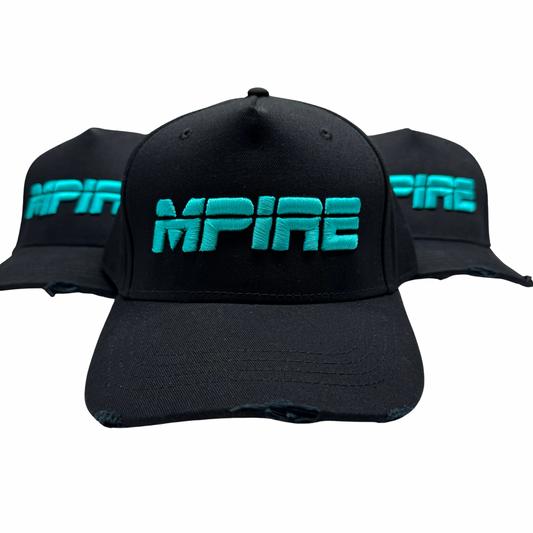 Black/Turquoise 3D Cap