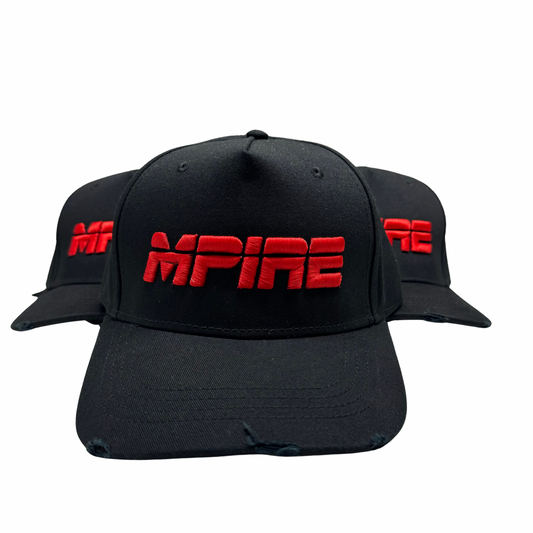 Black/Red 3D Cap