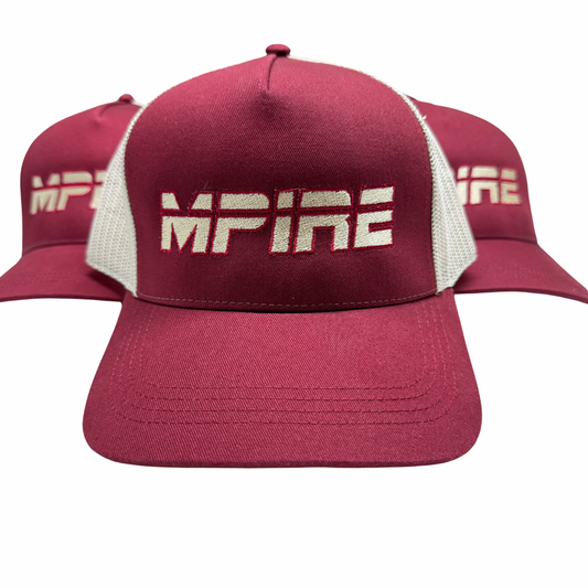 Burgundy/White Snapback
