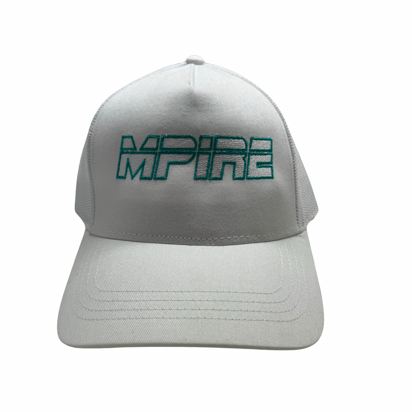 White/White/Turquoise Snapback