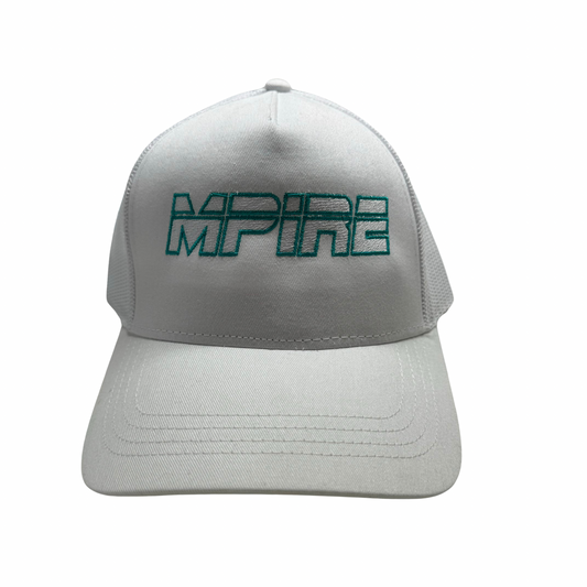 White/White/Turquoise Snapback
