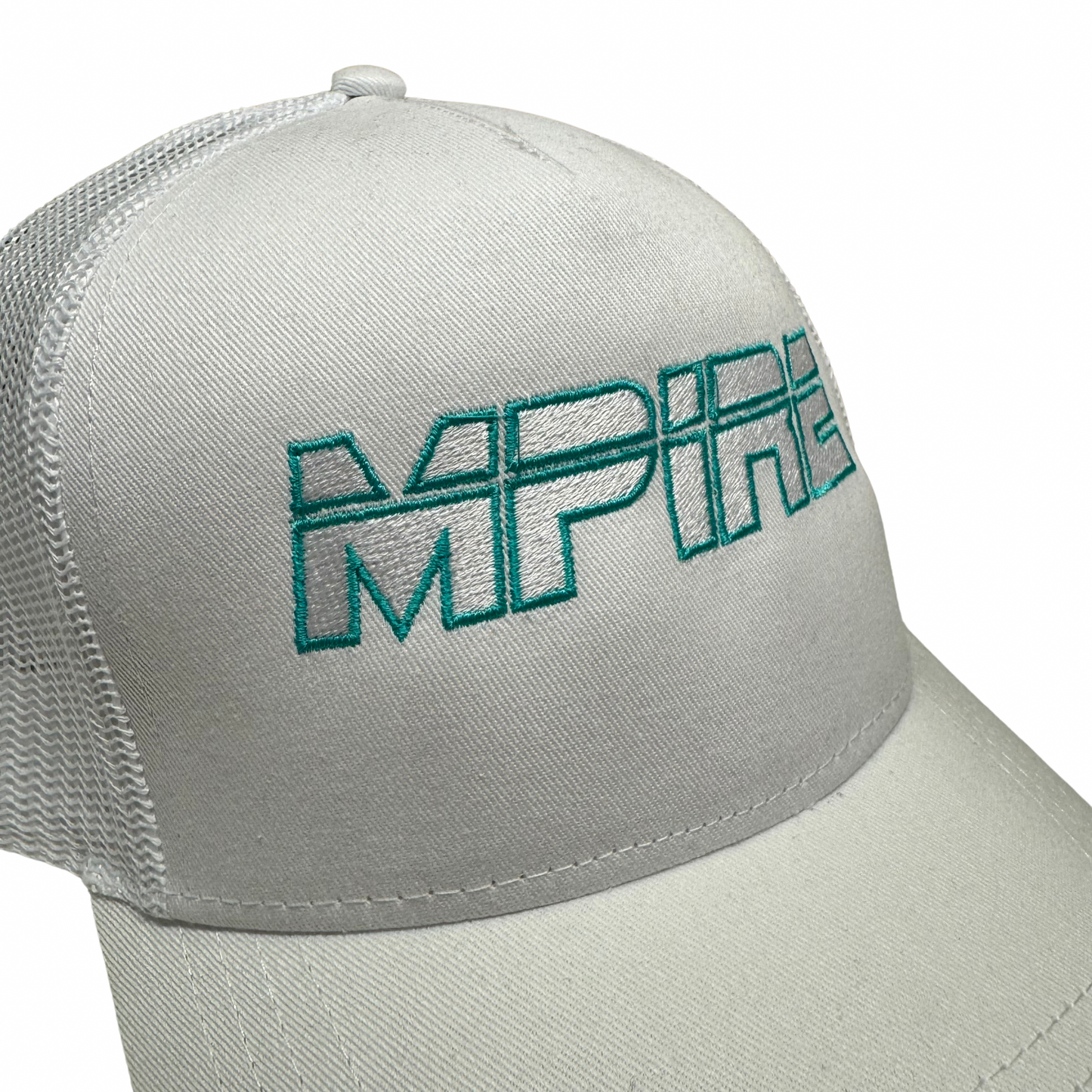 White/White/Turquoise Snapback