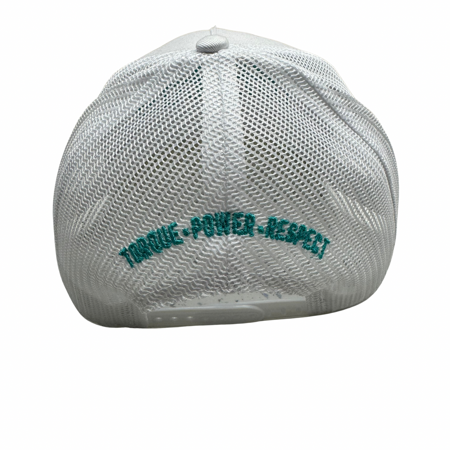 White/White/Turquoise Snapback